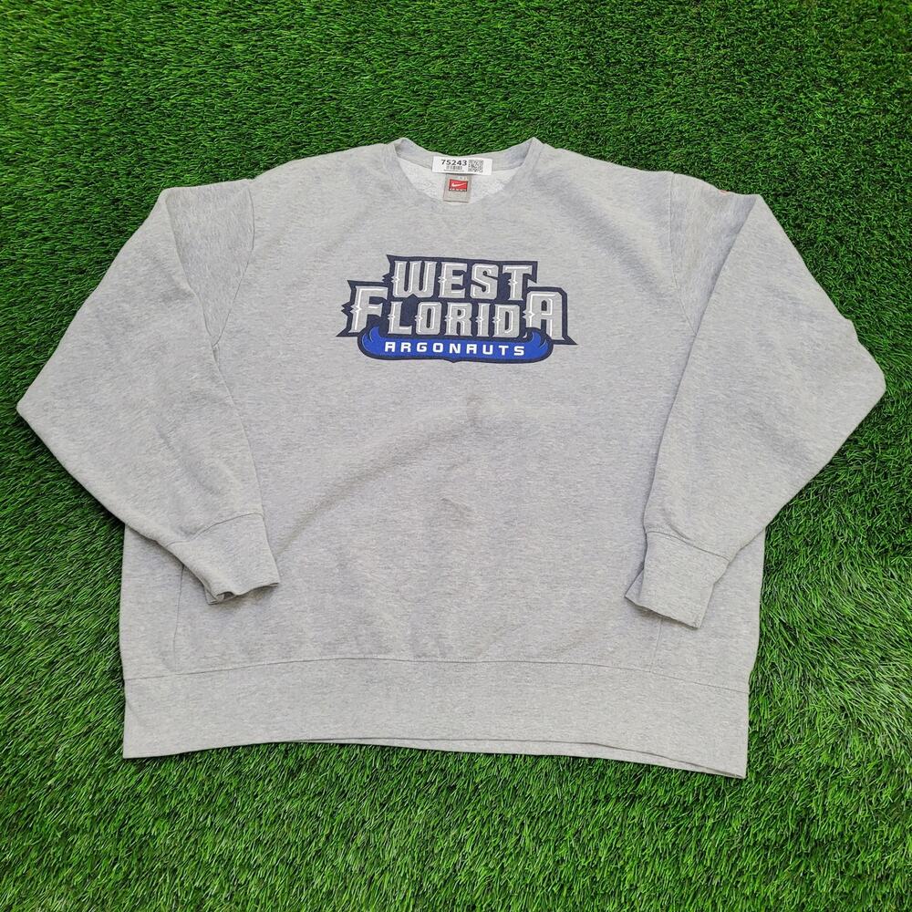 Vintage NIKE West Florida Sweatshirt 2XL 29x29 Boxy Baggy